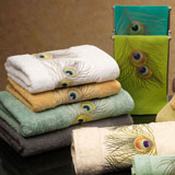 Peacock Embroidered Towels by Anali | Gracious Style