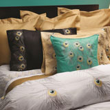 Peacock Embroidered Bedding by Anali | Gracious Style