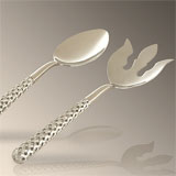 L'Objet Platinum Braid Salad Serving Set | Gracious Style