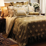 Rossignol  Embroidered Bedding by Anali | Gracious Style