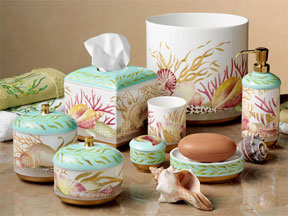 Shell Bath Accessories Hand Painted Bone China | Gracious Style