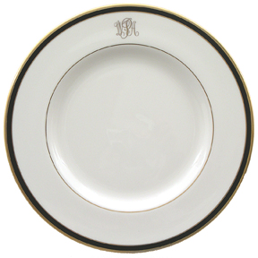Pickard Signature Monogram Black China | Gracious Style