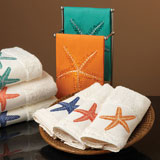 Starfish Embroidered Towels by Anali | Gracious Style