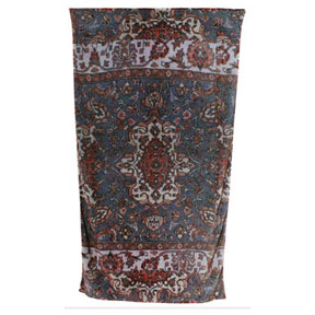 Versaille Rug Blue Cotton Beach Towel by Fresco | Gracious Style