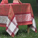 Linen Way Versailles Coral/Gold Table Linens | Gracious Style