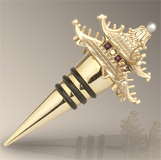 L'Objet Pagoda Gold Wine Stopper | Gracious Style